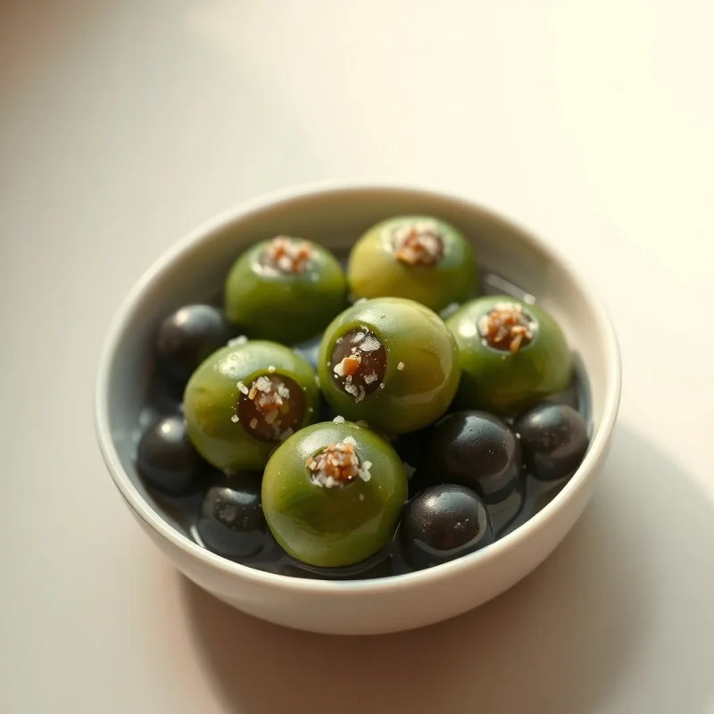 Perlas de Pepino Marino y Cilantro