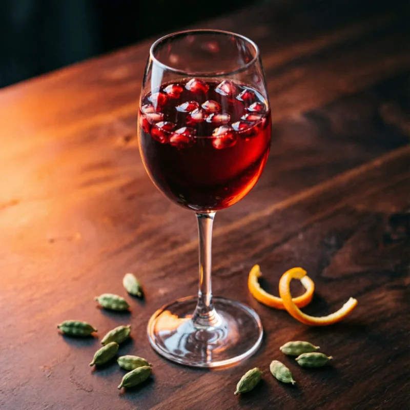 Infusión Cálida de Granada y Cardamomo