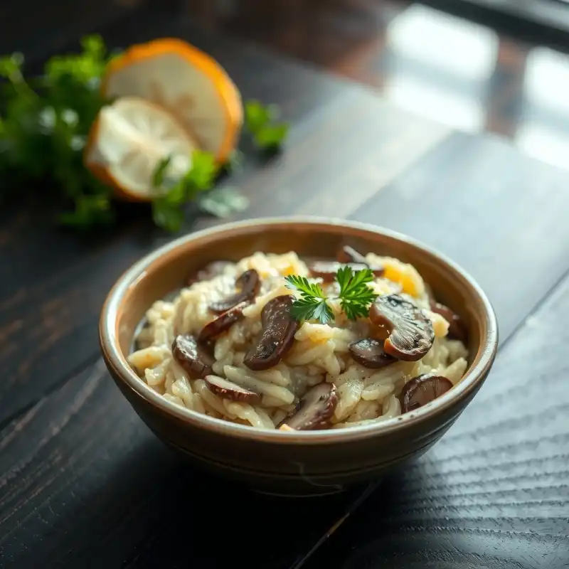 Risotto de Hongos Otoñales con Parmesano