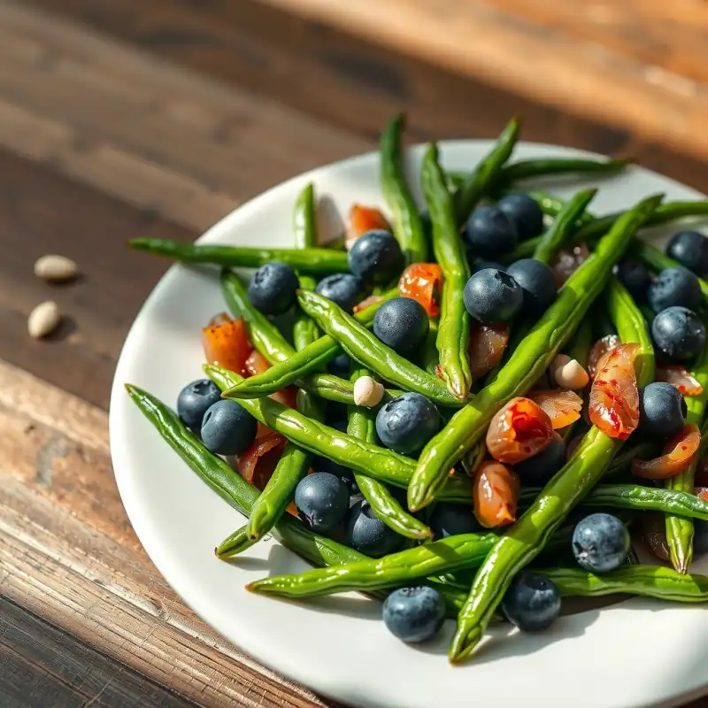 Lubia Verde Estofada con Cardamomo y Arándanos