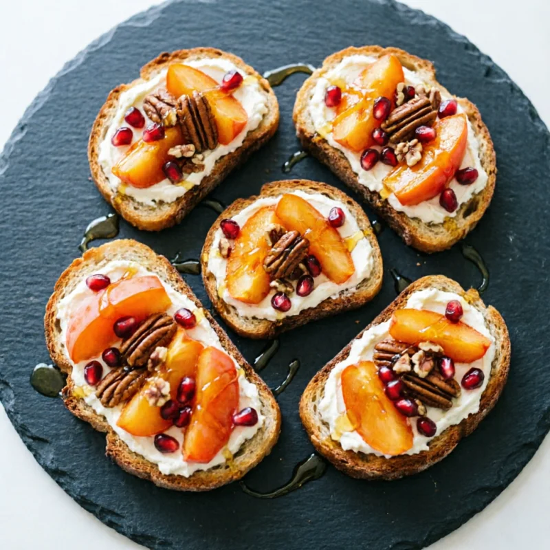 Tostadas de Kaki y Cardamomo Especiado