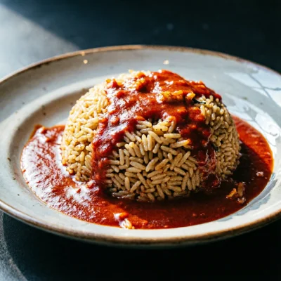 Arroz Ahumado con Maíz y Salsa Aterciopelada