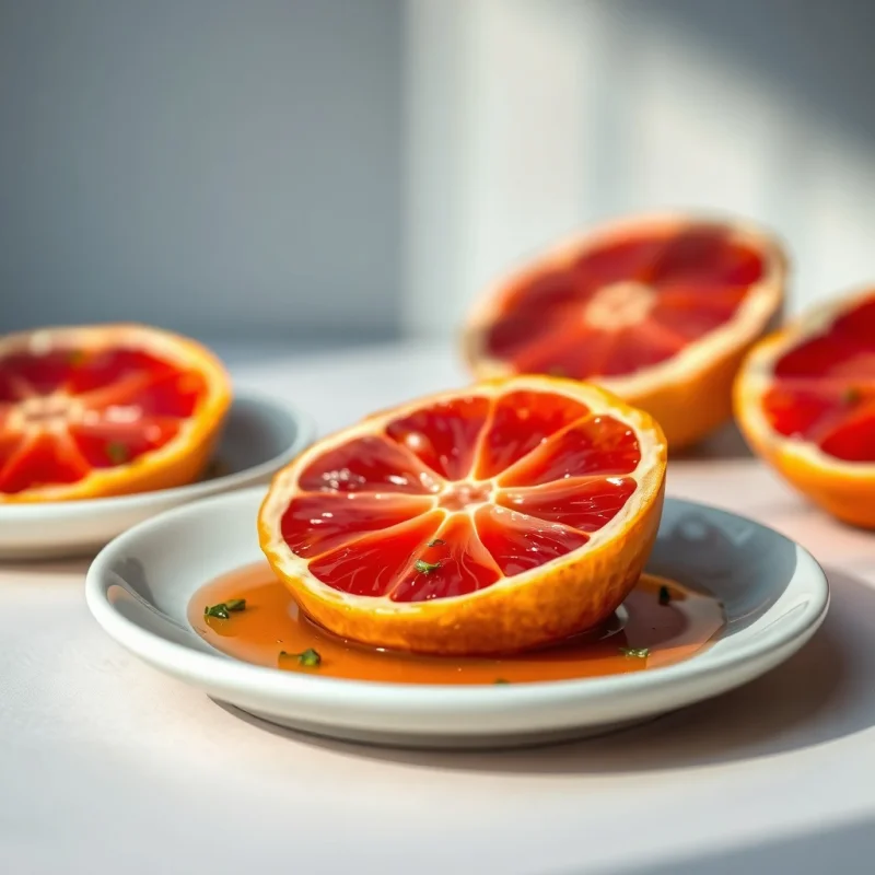 Pomelo Glaseado al Romero y Tomillo