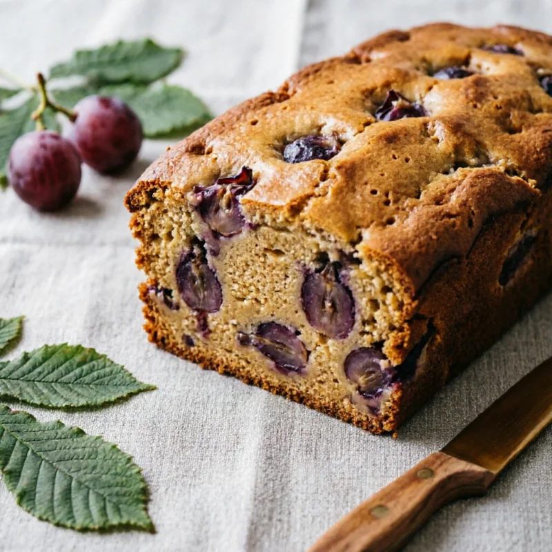 Tarta Rústica de Castañas y Uvas con Toque de Cardamomo Negro