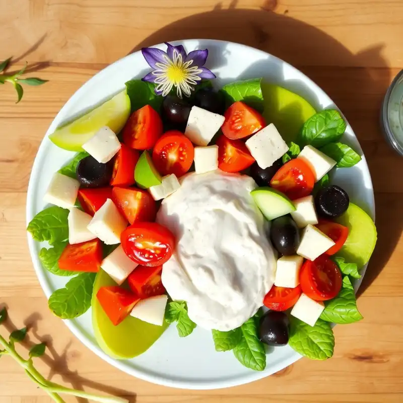 Brochetas Verdes de Verano con Dip Cremoso