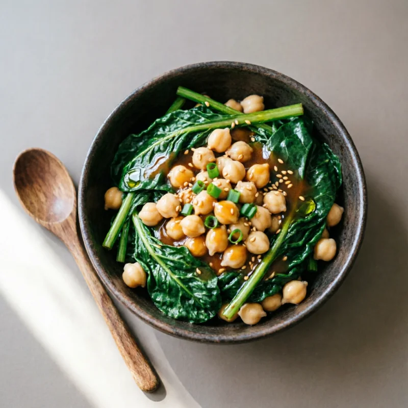 Acelga con Garbanzos y Miso