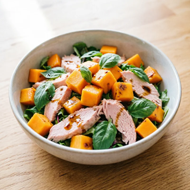 Ensalada de Mango y Pollo con Vinagreta de Cedrón O Citronela