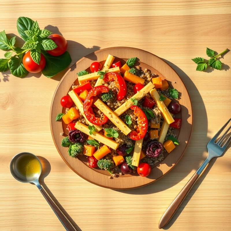 Ensalada Tibia de Quinoa con Verduras de Temporada