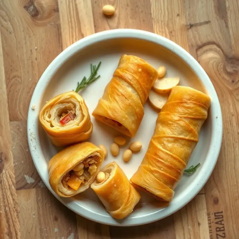 Rollitos Crujientes de Atún y Maíz