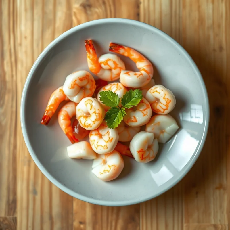 Mariscos Hawaianos con Lichi y Jengibre