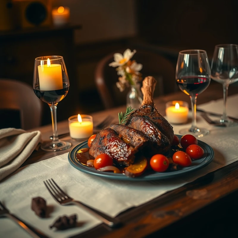 Cena Elegante: Cordero con Aromas Mediterráneos