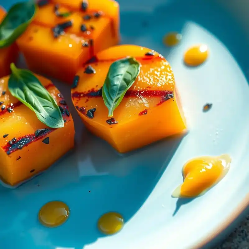 Melón Fresco con Halloumi y Albahaca