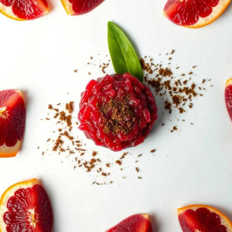 Tartare De Remolacha Con Polvo De Café