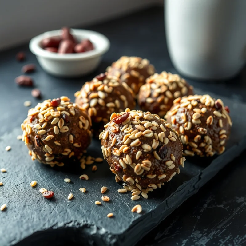 Perlas de Café y Cacao con Sésamo Tostado