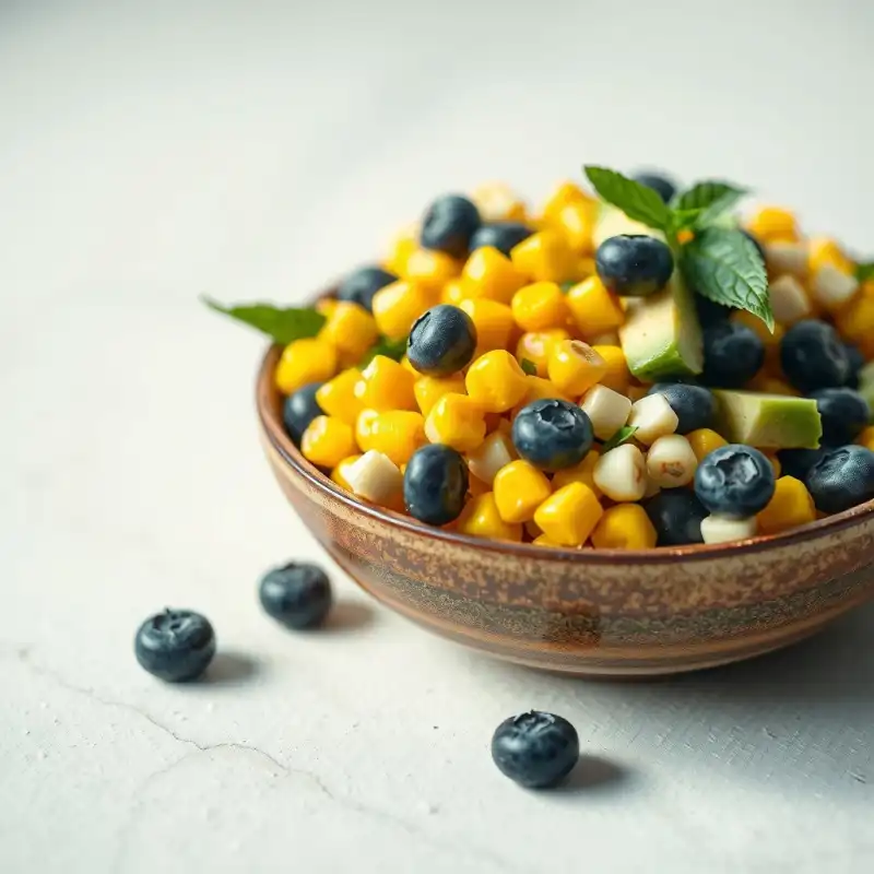 Ensalada Fresca de Maíz y Arándanos Veraniega