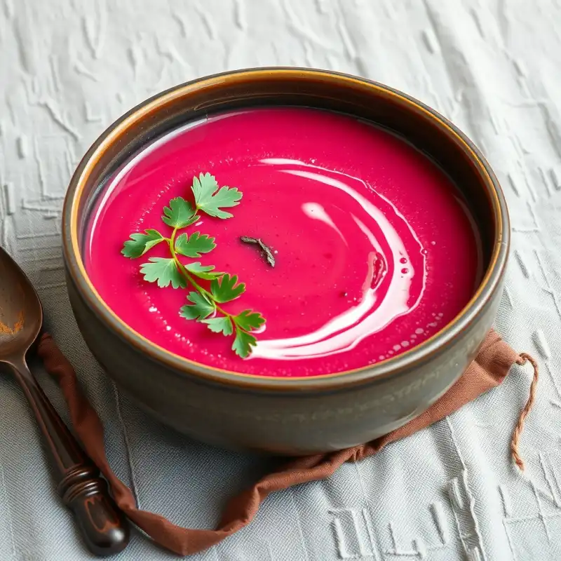 Sopa Cítrica de Verduras Remolacheras