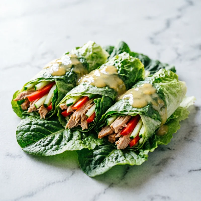 Rollitos Frescos de Pollo Estilo Tailandés