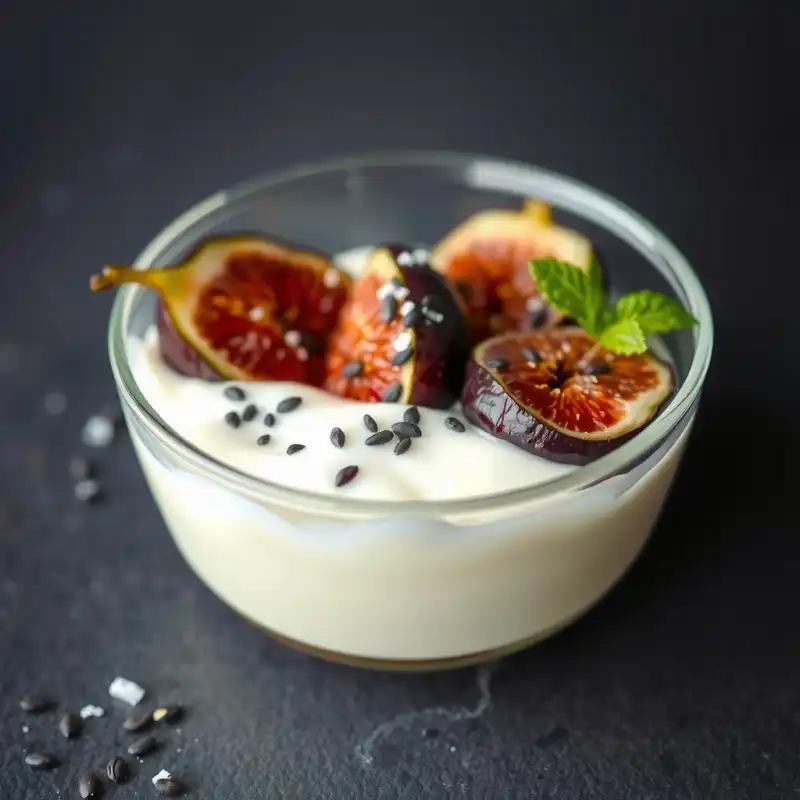 Gemas de Higo con Nube de Yogur Cítrico