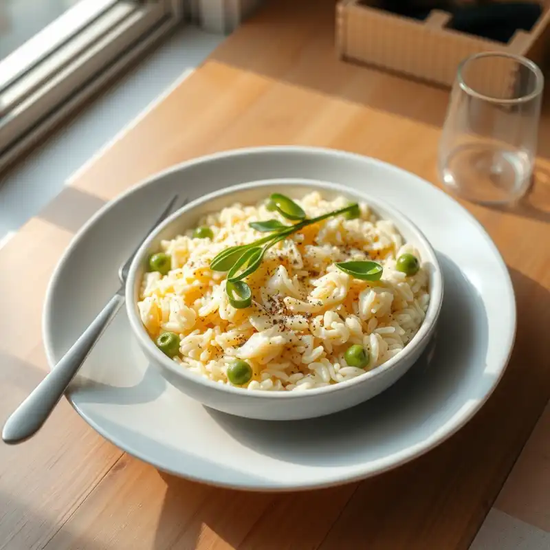 Sinfonía de Primavera: Risotto con Espárragos y Flor de Calabacín