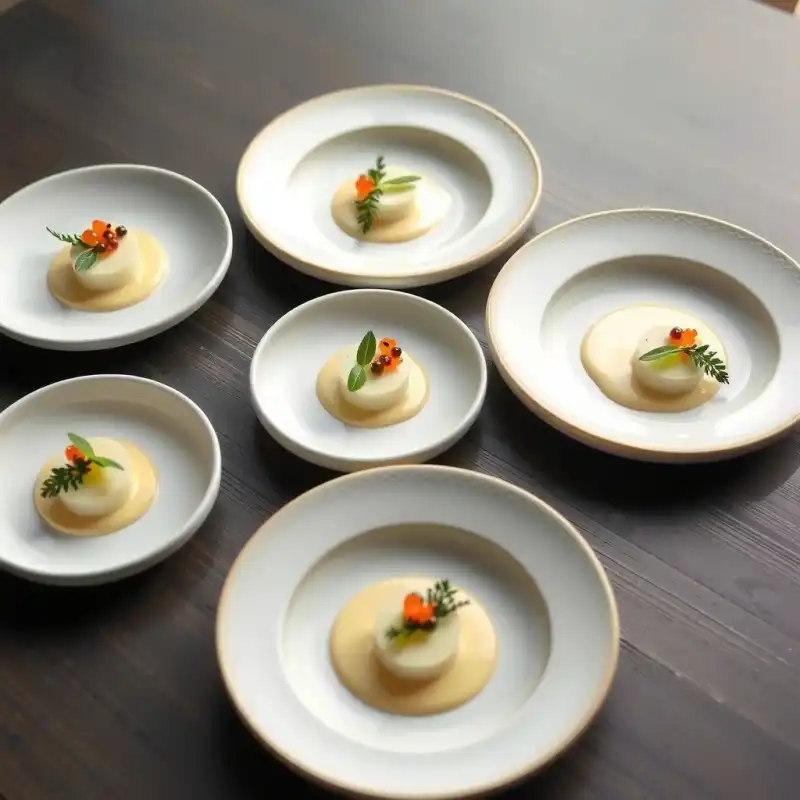 Tartar de Vieiras con Caviar de Lima y Emulsión de Hinojo Marino