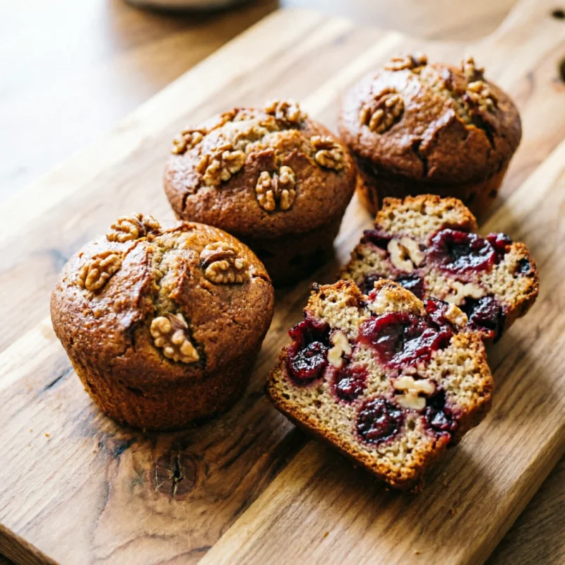 Muffins de Membrillo Ahumado y Nueces