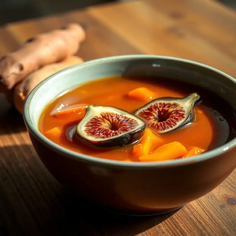 Caldo Profundo de Boniato y Higos Asados