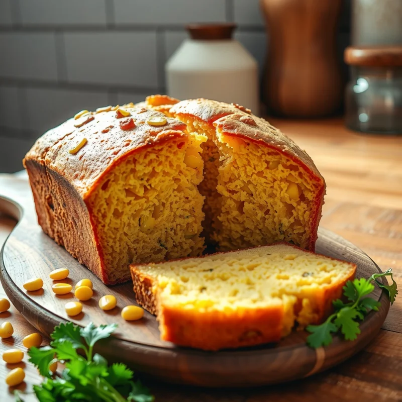 Pan de Maíz con Miso y Cilantro Fresco
