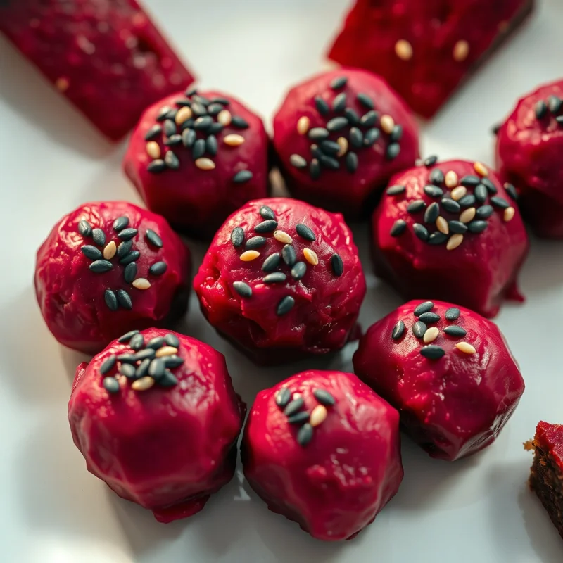 Bolitas de Remolacha y Miso Glaseado