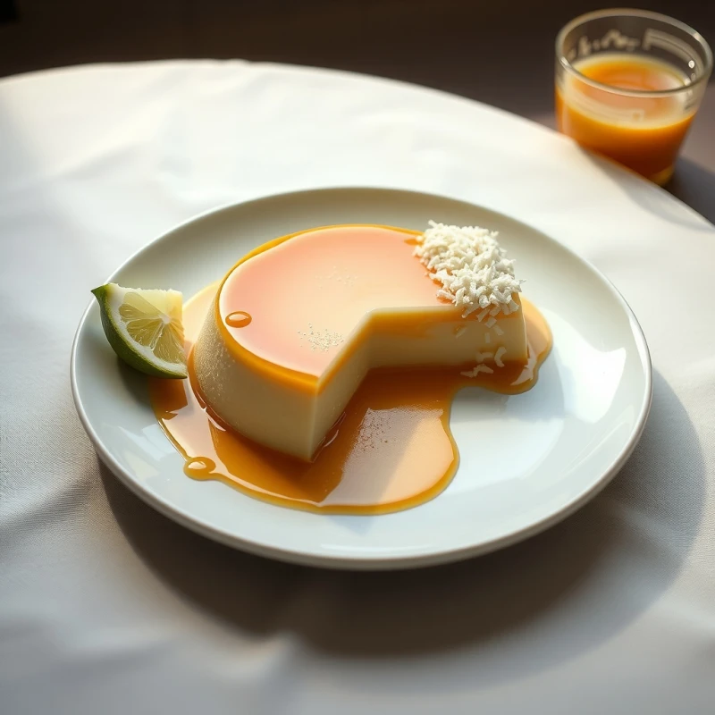 Flan de Coco con Toque Caribeño Veloz