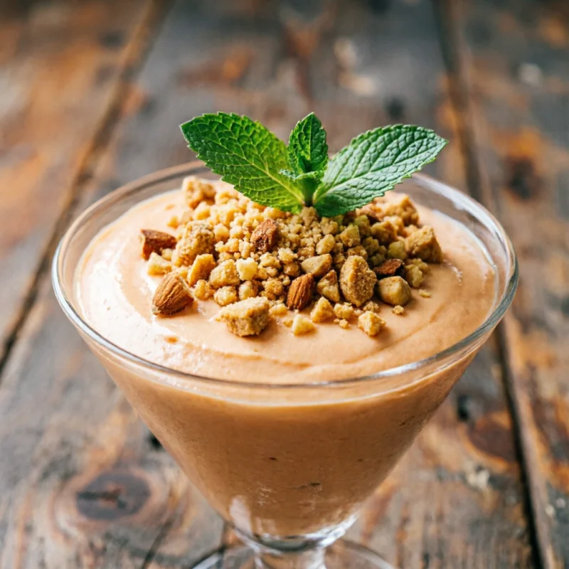 Mousse Otoñal de Calabaza y Naranja con Crumble de Almendras