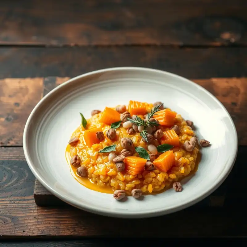 Risotto de Calabaza Asada con Salvia y Nueces