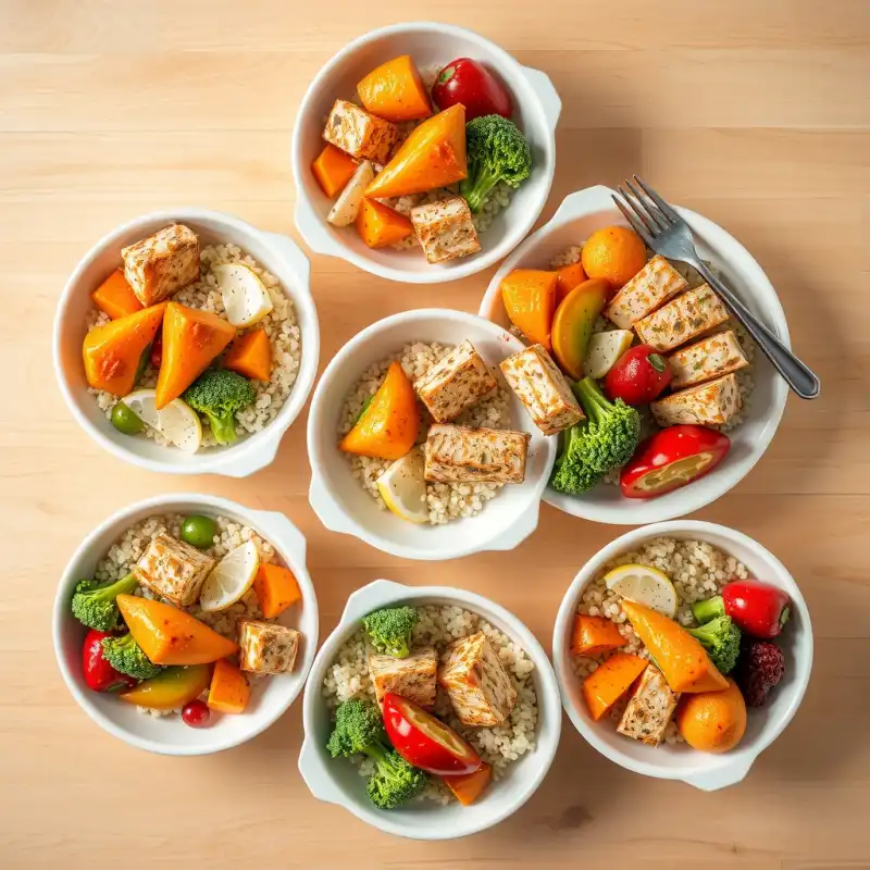 Bowl Vibrante de Quinoa y Pollo con Vegetales de Temporada