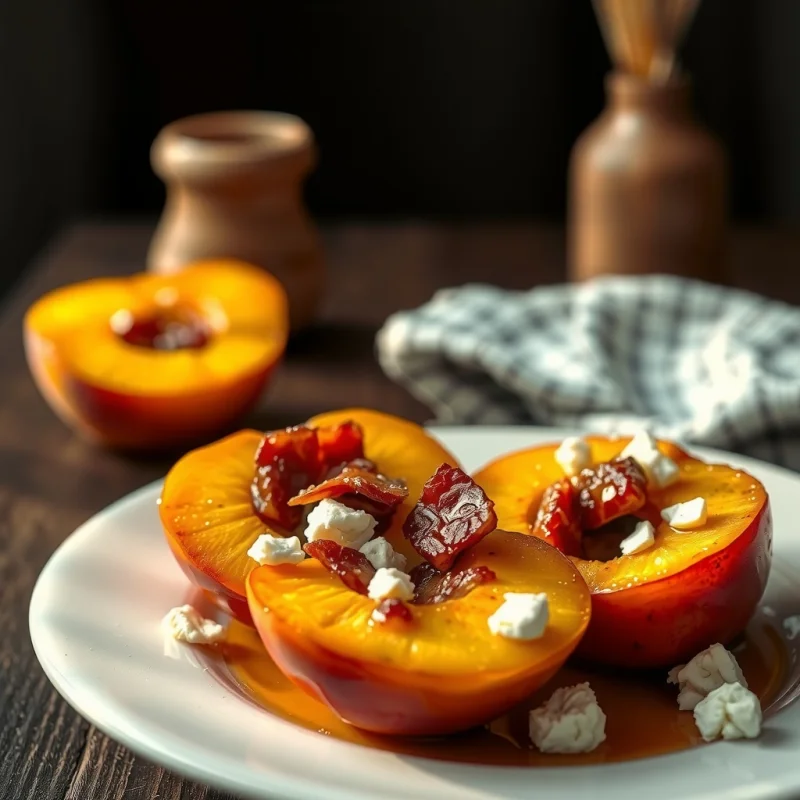 Duraznos Ahumados Con Miel Picante