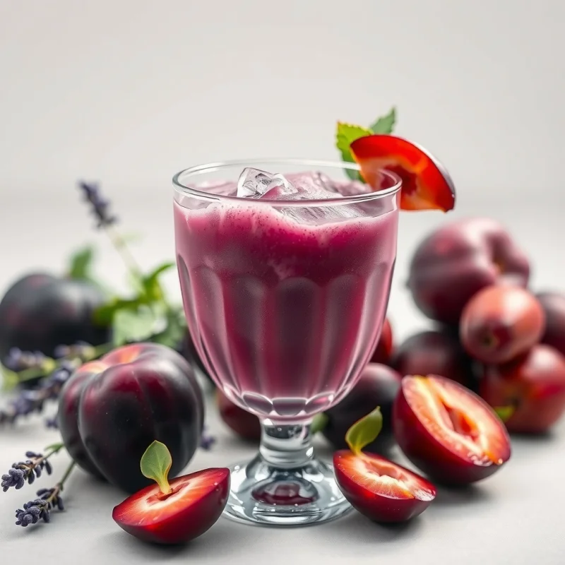 Sorbete Rápido de Ciruela y Lavanda