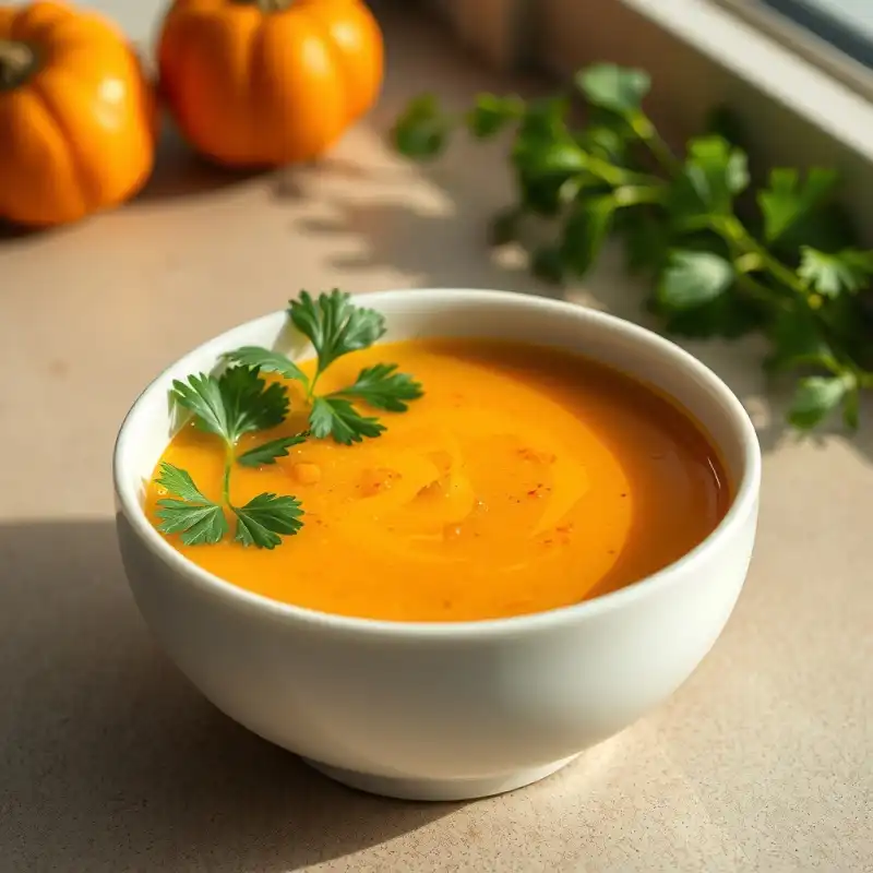 Caldo Dorado de Melón y Pimiento Amarillo Pochado