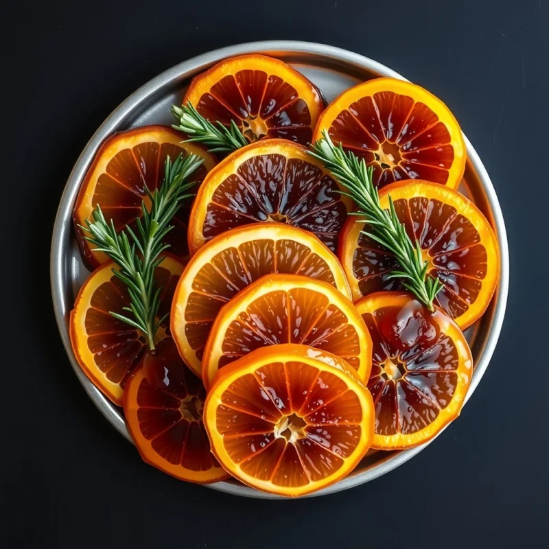 Naranjas Glaseadas con Romero y Anís
