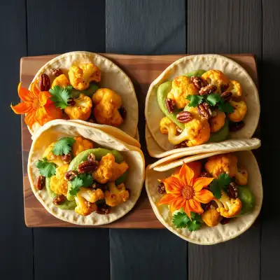 Tacos de Coliflor Rostizada y Chipotle