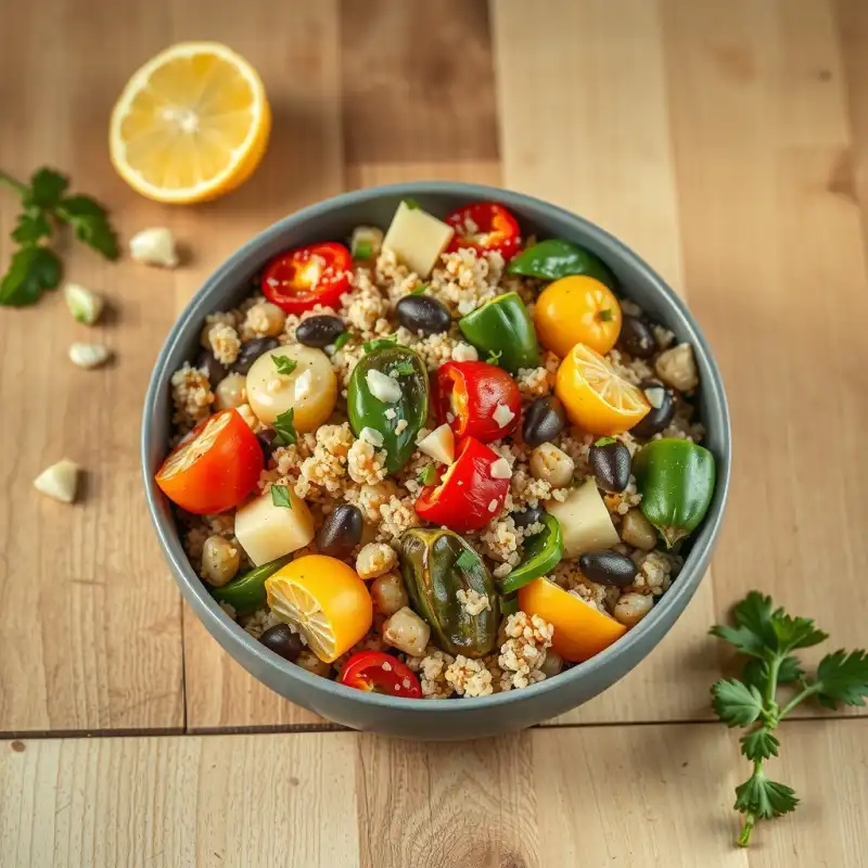 Ensalada Primaveral de Quinoa y Verduras Rostizadas