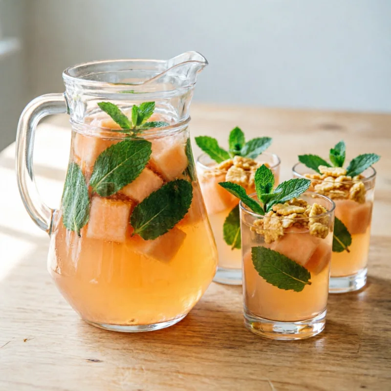 Infusión Refrescante de Melón y Menta
