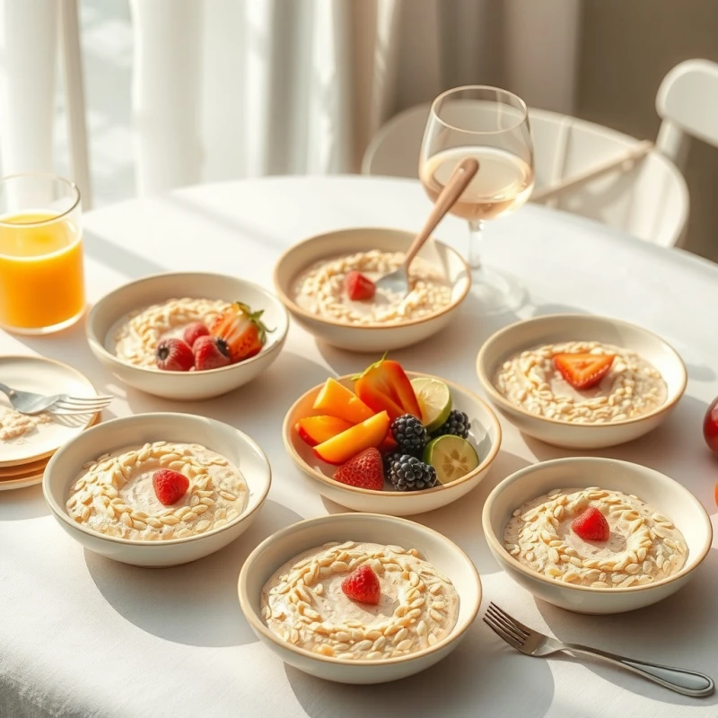 Energía Matutina: Tazón Dorado de Avena y Frutas