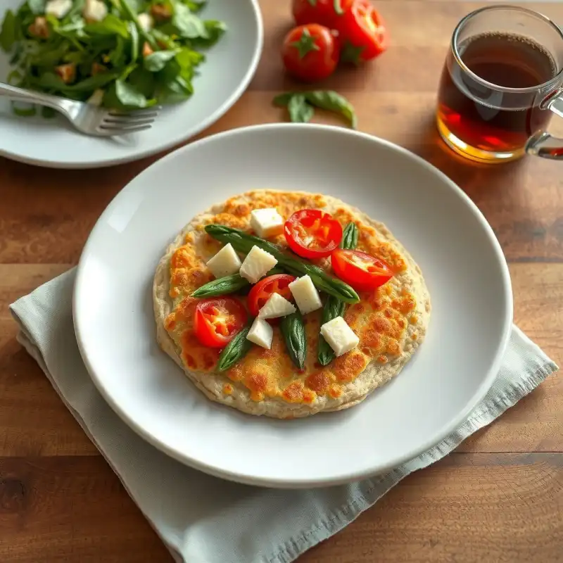 Tortilla Rápida de Verduras y Queso