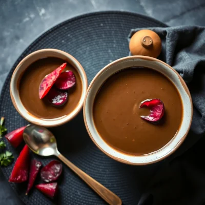 Caldo Oscuro de Puerro y Café