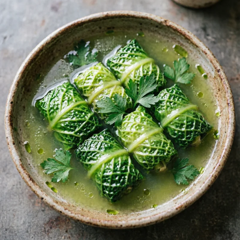 Acelgas Rellenas con Arroz Integral y Hierbas Frescas