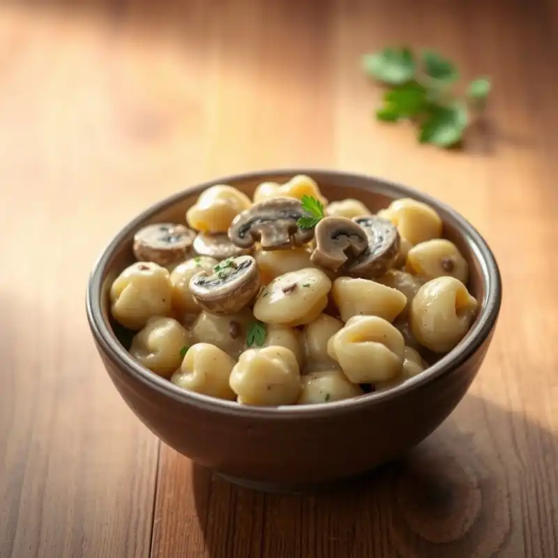 Ñoquis de Papa con Salsa Cremosa de Hongos