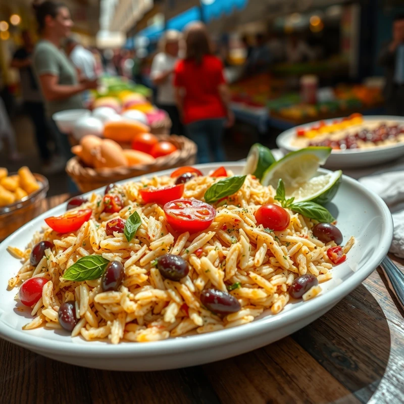 Arroz Frito Mediterráneo de Santorini