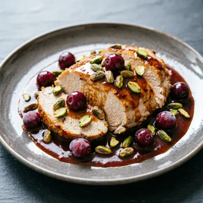 Pechuga de Pavo con Frutos Rojos y Pistachos