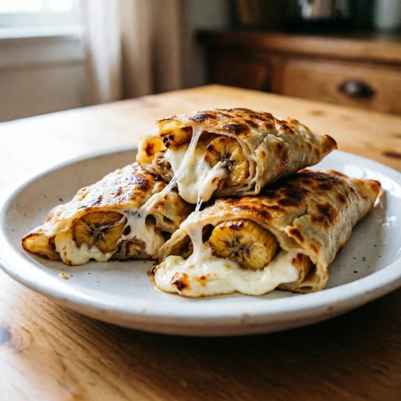 Quesadillas Cremosas de Plátano Macho