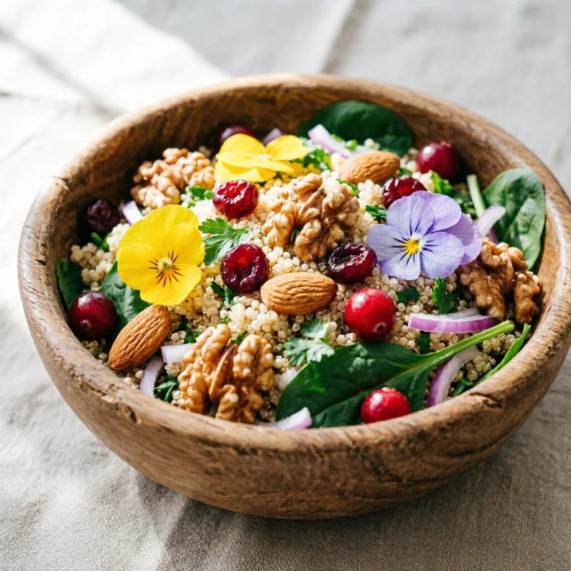 Ensalada de Quinoa con Frutos Secos Tostados