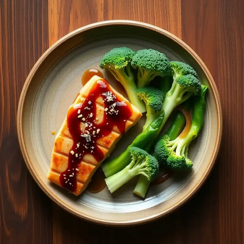 Salmón Teriyaki con Brócoli Crujiente Keto