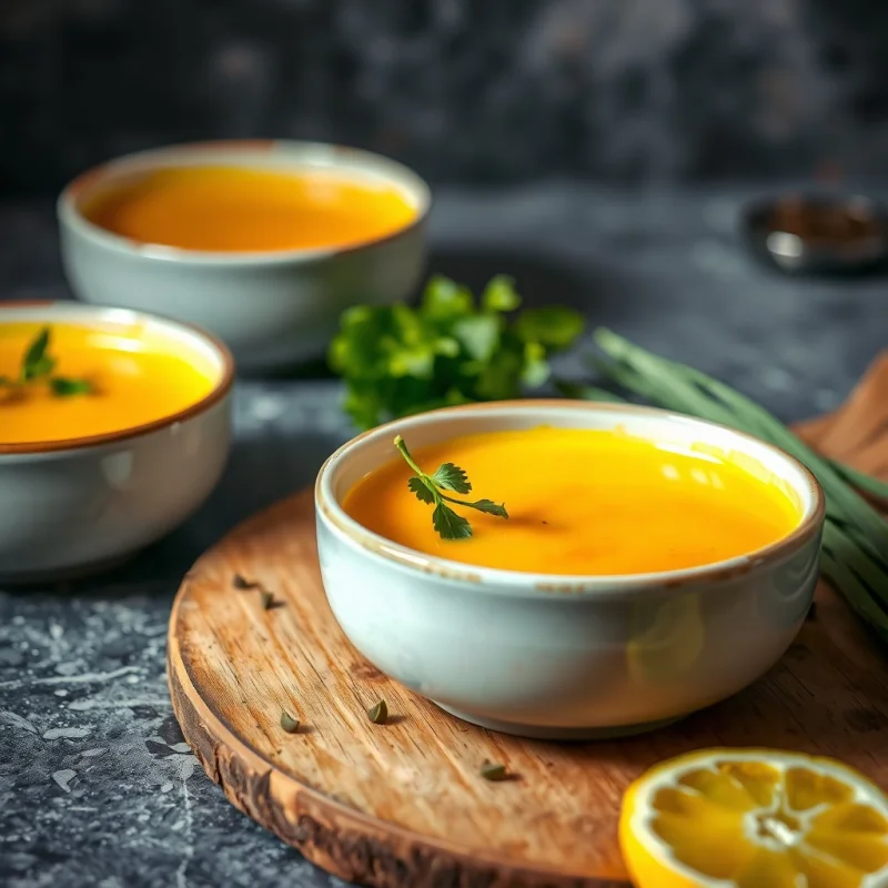Caldo Profundo De Limón y Cúrcuma